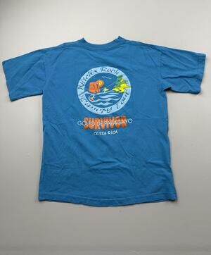 Vanguard Shirt Mens Large Blue Witch's Rock Survivor Costa Rica Graphic Tee
